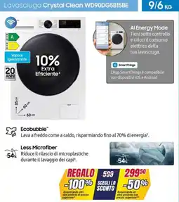 Trony Lavasciuga Crystal Clean WD90DG5B15BE offerta