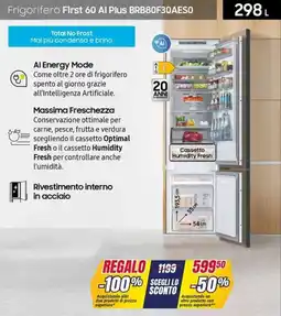 Trony Frigorifero First 60 Al Plus BRB80F30AES0 offerta