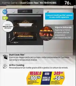 Trony Forno Serie 4 Dual Cook Flex NV7B45403BS offerta