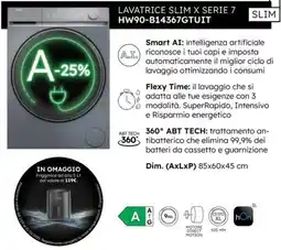 Trony LAVATRICE SLIM X SERIE 7 HW90-B14367GTUIT offerta