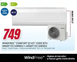Trony SAMSUNG WINDFREE COMFORT S2 KIT 12000 BTU AR60F12C1AWNEU + AR60F12C1AWXEU offerta