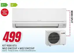 Trony MITSUBISHI ELECTRIC KIT 9000 BTU MUZ-DW25VF + MSZ-DW25VF offerta