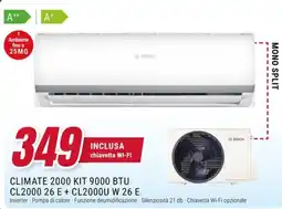 Trony BOSCH CLIMATE 2000 KIT 9000 BTU CL2000 26 E + CL2000U W 26 E offerta