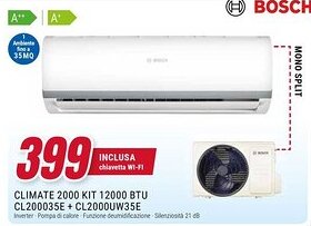 Trony BOSCH CLIMATE 2000 KIT 12000 BTU CL200035E+ CL2000UW35E offerta