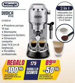 Trony DeLonghi DEDICA STYLE offerta