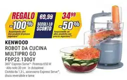 Trony KENWOOD ROBOT DA CUCINA MULTIPRO GO FDP22.130GY offerta