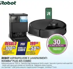 Trony ¡ROBOT ASPIRAPOLVERE E LAVAPAVIMENTI ROOMBA PLUS 405 COMBO offerta