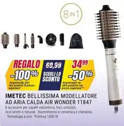 Trony IMETEC BELLISSIMA MODELLATORE AD ARIA CALDA AIR WONDER 11847 offerta
