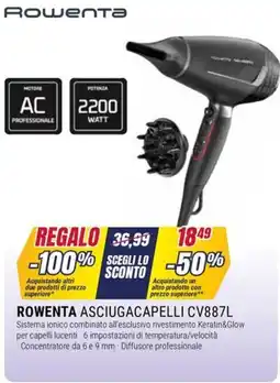 Trony ROWENTA ASCIUGACAPELLI CV887L offerta