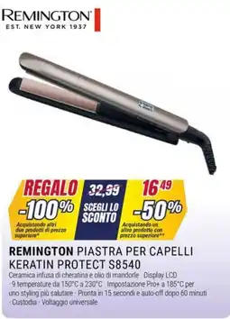 Trony REMINGTON PIASTRA PER CAPELLI KERATIN PROTECT S8540 offerta