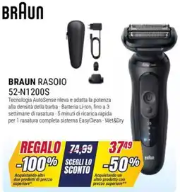 Trony BRAUN RASOIO 52-N1200S offerta