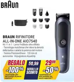Trony BRAUN RIFINITORE ALL-IN-ONE A107540 offerta