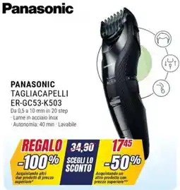 Trony PANASONIC TAGLIACAPELLI ER-GC53-K503 offerta