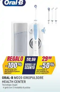 Trony ORAL-B MD20 IDROPULSORE HEALTH CENTER offerta