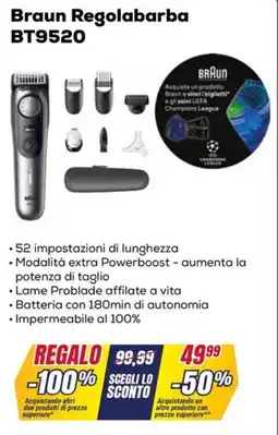 Trony Braun Regolabarba BT9520 offerta