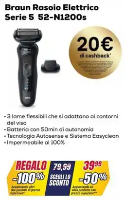 Trony Braun Rasoio Elettrico Serie 5 52-N1200s offerta