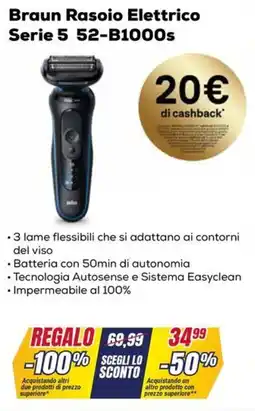 Trony Braun Rasoio Elettrico Serie 5 52-B1000s offerta