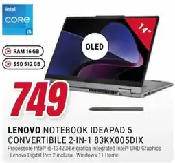 Trony LENOVO NOTEBOOK IDEAPAD 5 CONVERTIBILE 2-IN-1 83KX005DIX offerta