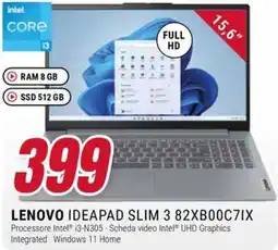 Trony LENOVO IDEAPAD SLIM 3 82XB00C7IX offerta