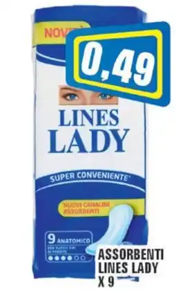 Punto Vigas Assorbenti lines lady x9 offerta