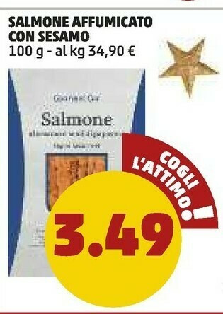 PENNY Salmone affumicato con sesamo 100 g offerta
