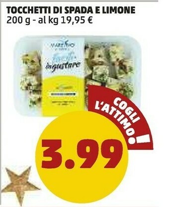 PENNY Tocchetti di spada e limone 200 g offerta