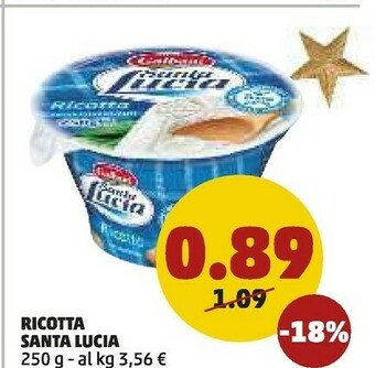 PENNY Ricotta santa lucia 250 g(ml) offerta