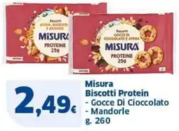 Sigma Misura Biscotti Protein Gocce Di Cioccolato e Mandorle offerta