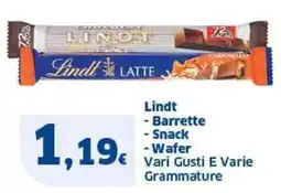Sigma Lindt Barrette, Snack e Wafer offerta