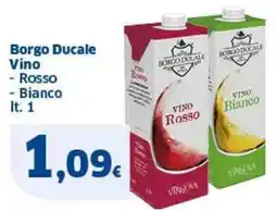 Sigma Borgo Ducale Vino Rosso e Bianco offerta