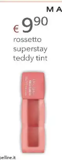 Acqua & Sapone rossetto superstay teddy tint offerta
