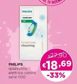Acqua & Sapone PHILIPS spazzolino elettrico sonico serie 1100 offerta