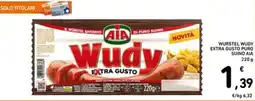 Spazio Conad Wurstel wudy extra gusto puro suino AIA offerta