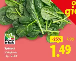 Lidl Spinaci offerta