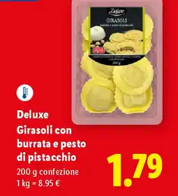 Lidl Deluxe Girasoli con burrata e pesto di pistacchio offerta