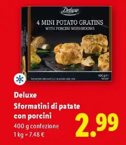 Lidl Deluxe Sformatini di patate con porcini offerta
