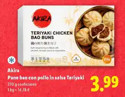 Lidl Akira Pane bao con pollo in salsa Teriyaki offerta