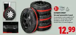 Lidl ULTIMATE SPEED Set copri pneumatici, 4 pezzi offerta