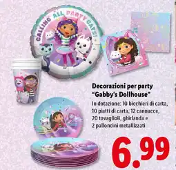 Lidl Decorazioni per party "Gabby's Dollhouse" offerta