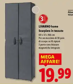 Lidl LIVARNO home Scarpiera in tessuto offerta