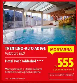 Lidl Hotel Post Tolderhof offerta