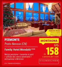 Lidl Family Hotel Mondolè offerta