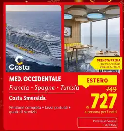 Lidl Costa Smeralda offerta