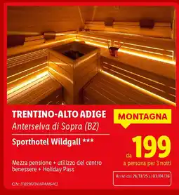 Lidl Sporthotel Wildgal offerta