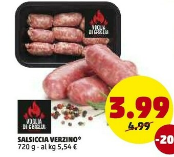 PENNY Salsiccia verzino offerta