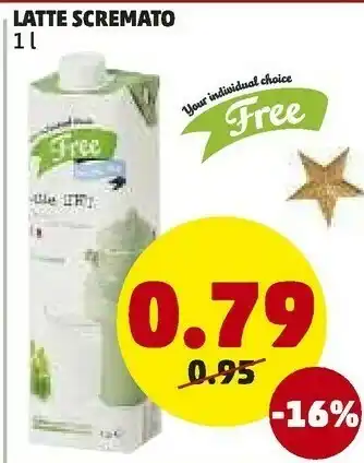 PENNY Latte scremato offerta