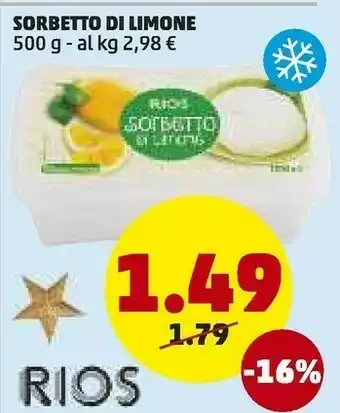 Rios sorbetto di limone