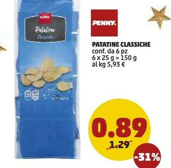 PENNY Penny patatine classiche offerta