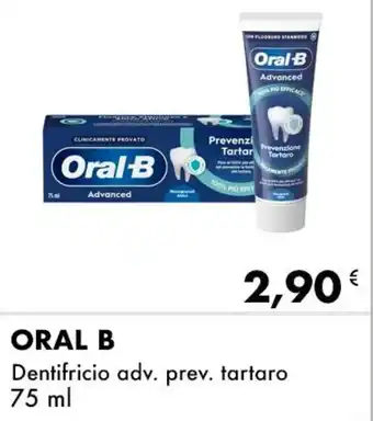Iper Tosano ORAL B Dentifricio adv. prev. tartaro offerta