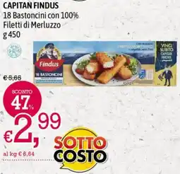 A&O CAPITAN FINDUS 18 Bastoncini con 100% Filetti di Merluzzo offerta